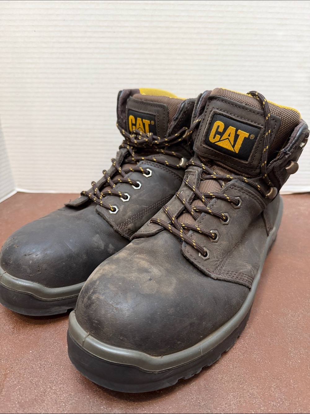 Caterpillar CAT Steel Toe Work Boots, Mens 11.5
